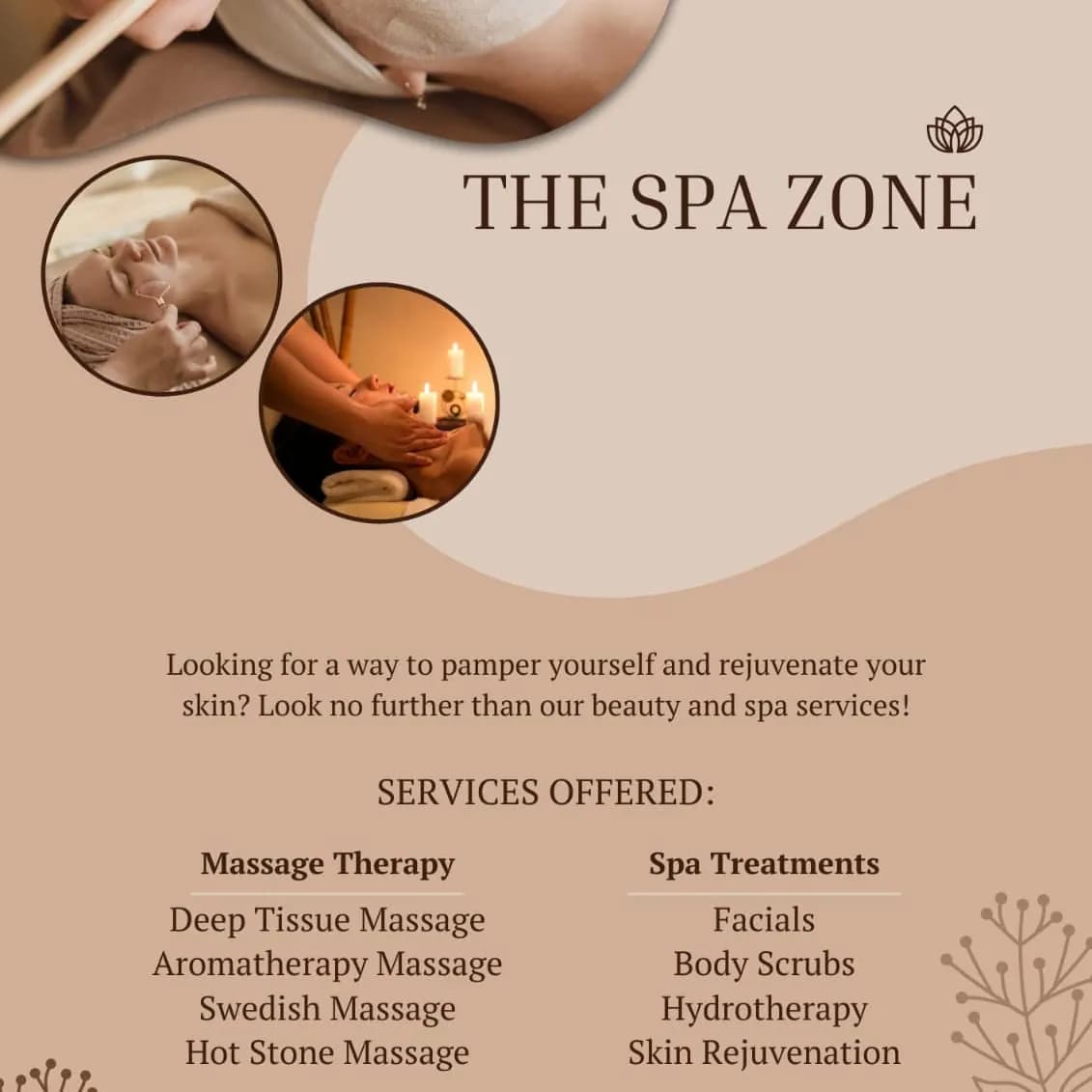 The spa zone
